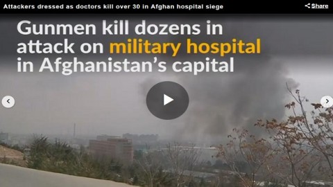 Over 30 killed as gunmen dressed as medics attack Afghan military hospital