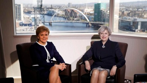 A more united United Kingdom’ : Theresa May vows never to allow Britain to become ‘looser and weaker’ in warning to Nicola Sturgeon as they meet for crunch talks in Scotland