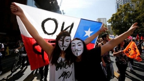 Pensions protest draws tens of thousands in Chile