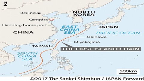 Chinese warships pass near Miyakojima