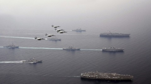 Two US aircraft carriers leave waters off Korean peninsula after show of force with Japan