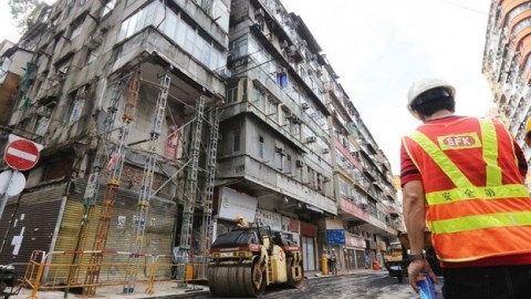 Hong Kong government to order building owner to look into condition of structure after collapse scare