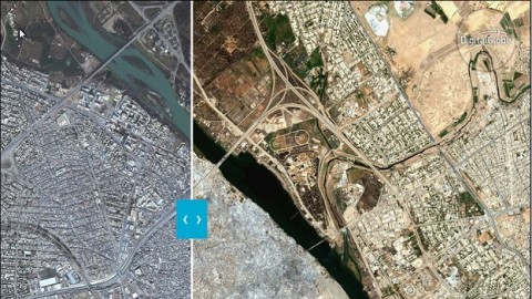 Mosul's Old City reduced to rubble: Satellite images show how the district has been almost completely destroyed in the battle to oust ISIS