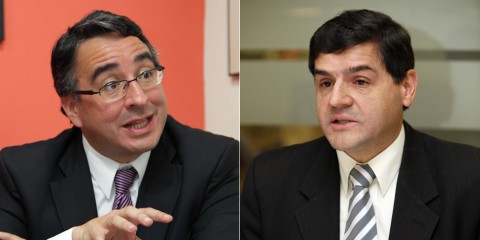 Los exsuperintendentes de Salud Gustavo Enrique Morales Cobo (izq.) y Conrado Adolfo Gómez Vélez.