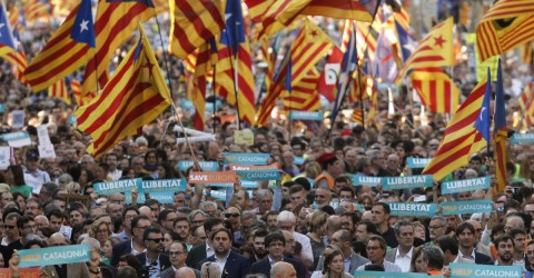 El proceso de independencia de Cataluña ha estado marcado por multitudinarias marchas de apoyo en ciudades como Barcelona