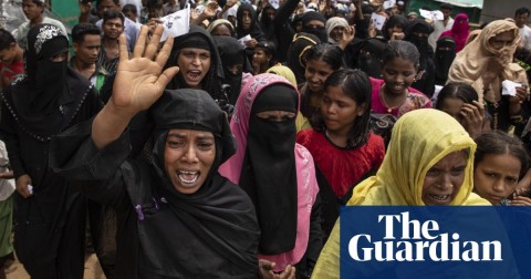 Some 700,000 Rohingya fled to Bangladesh after a campaign of violence in Myanmar. Photograph: Paula Bronstein/Getty Images