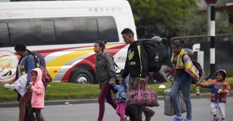 Venezuelan immigrants in Bogota. A lot of professional workforce is leaving the country (Venezuela).