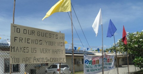 Centro para refugiados y migrantes en Nauru.