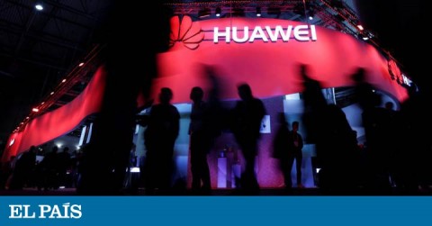 The Huawei stand in the Mobile World Congress that took place in Barcelona, Spain