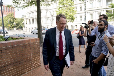 US Trade Representative Robert Lighthizer has avoided publicly pushing back publicly against Donald Trump‘s desire to withdraw from NAFTA. Photo: Andrew Harnik/AP