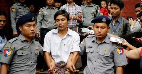 Periodistas de Reuters presos en Birmania.