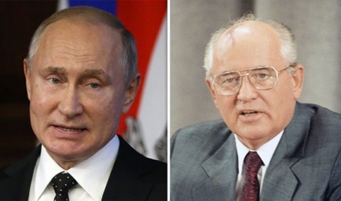 Vladimir Putin has attacked Mikhail Gorbachev's leadership of the Soviet Union Image: Getty Images