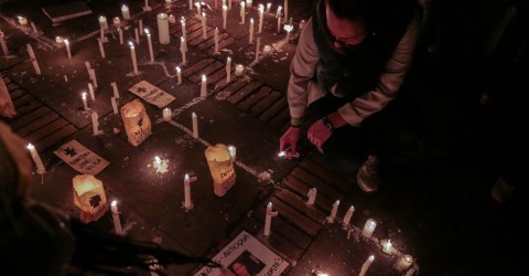 The threats started in November. In the photo, a manifestation where candles were used to represent the social leaders killed.