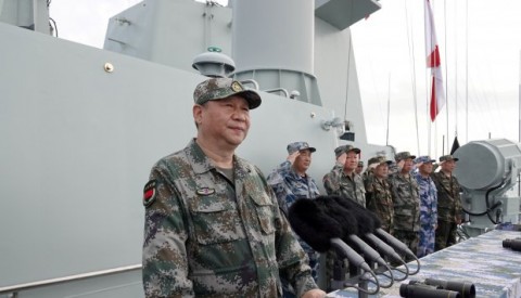 El presidente chino Xi Jinping en una exhibición militar.