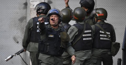 Ayer se presentaron manifestaciones en el barrio de Cotiza, en Caracas, que fueron reprimidas por la Guardia Nacional