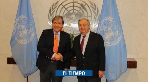 Colombian Chancellor Carlos Holmes Trujillo met with UN's General Secretary Antonio Guterres in New York.