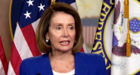 House Speaker Nancy Pelosi during her weekly press conference. Image: Screenshot/YouTube