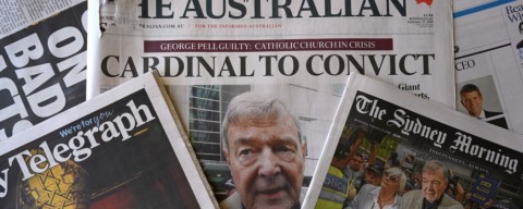 Media giants and several smaller publications received this letter in early February suspecting them of having breached the Suppression Order related to Cardinal Pell's trial. Photo: Saeed Khan / AFP