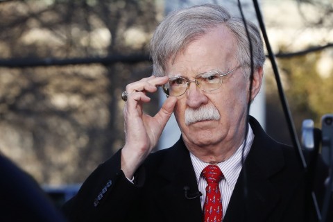National security adviser John Bolton adjusts his glasses before an interview, Tuesday, March 5, 2019, at the White House in Washington. (AP Photo/Jacquelyn Martin) Photo: Jacquelyn Martin