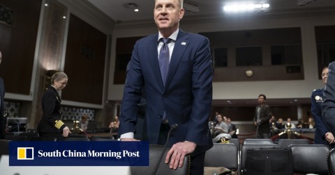 Acting US defence secretary Patrick Shanahan at a Senate Armed Services Committee hearing on the Pentagon’s budget on March 14, 2019.