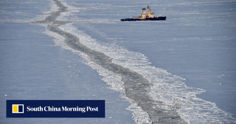 A icebreaker in the Kara Sea. By 2035, Russia stands to have a fleet of 13 heavy icebreakers, including nine nuclear-powered ones.
