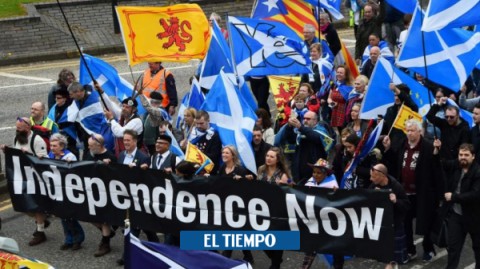En 2018 miles de personas se manifestaron a favor de la independencia de Escocia.