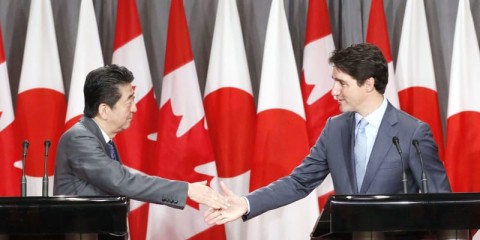 日本首相安倍晉三在渥太華與加拿大總理杜魯道結束會談後，於聯合記者會上表示，希望6月28日在大阪舉行的G20高峰會與其他會員國能達成「改變WTO爭端裁決機制」的協議。促成本次會談的原因，是因為WTO日前裁定准許南韓限制日本核災難地區水產品的爭議，裁定過程也引起其他會員國的諸多意見，日本因而希望藉由其他會員國的力量，改變WTO在裁決爭議事件時的程序問題。