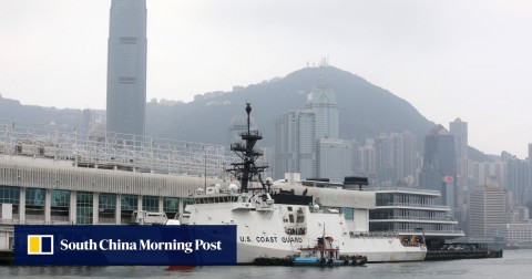 美國海岸警衛隊船隻Bertholf上個月訪問香港期間。