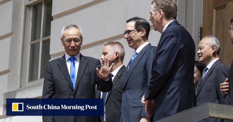 中國副總理劉鶴離開華盛頓的談判。