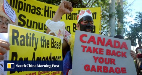 菲律賓抗議加拿大未如期將垃圾運回加國，宣布召回駐加國大使。