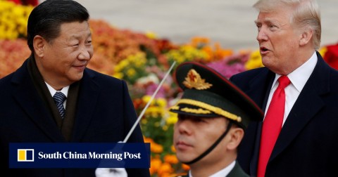 美國總統唐納德·特朗普於2017年在北京與中國國家主席習近平舉行歡迎儀式。