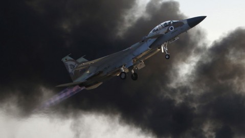Un caza F-15 de la Fuerza Aérea israelí.