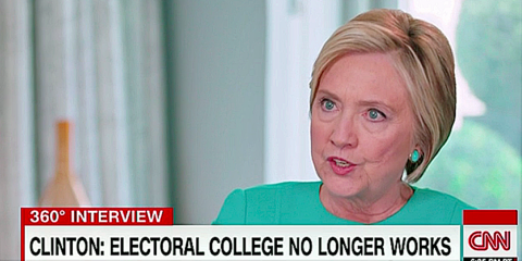 Hillary Clinton says the Electoral College 'needs to be eliminated'