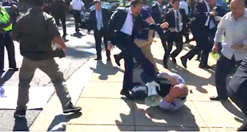 Erdogen claims Trump called to apologize after Turkish bodyguards brutally attacked protesters in DC
