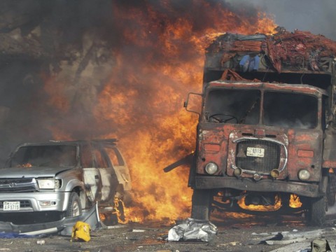 At least 20 dead after lorry bomb attack in Mogadishu