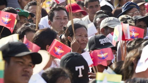 Thousands March in Support of Myanmar Military