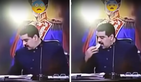 委國總統電視直播偷吃美食 網友酸：人民正在吃老鼠止饑 