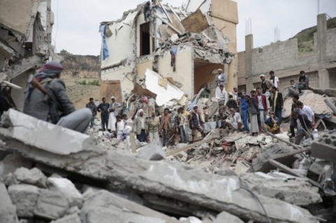 沙烏地阿拉伯聯軍 空襲葉門首都 