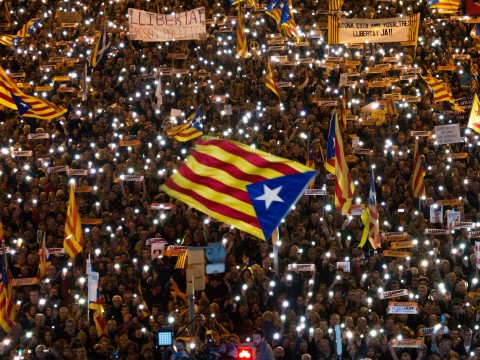 Barcelona protesters demand release of jailed separatist leaders