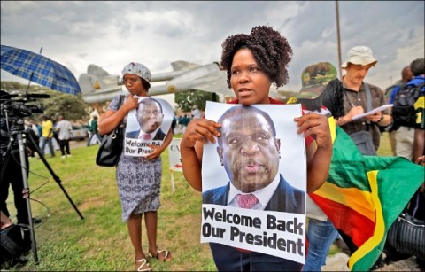 辛巴威總統辭職 前副手返國掌權 