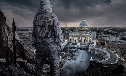 ISIS urges fanatics to attack Rome in 'wolf' poster