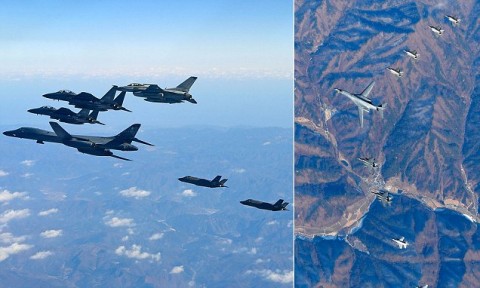 US bomber takes part in huge warplane exercise over South Korea