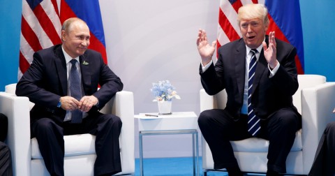 President Donald Trump speaks with Russian President Vladimir Putin at the G20 Summit in July.Evan Vucci/AP