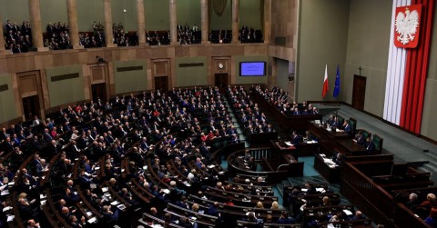 The Polish parliament has passed a law that would permit the dismissal of many of the country’s Supreme Court judges | Janek Skarzynski/AFP via Getty Images