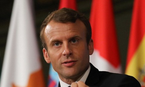 President Macron said he said he is 'very proud' France has become the first country in the world to ban oil and gas exploration. Photo: AFP/Getty Images