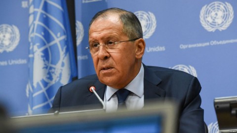  Russia's Foreign Minister Sergey Lavrov delivers remarks at a news conference at the 72nd United Nations General Assembly at UN headquarters in New York City, Sept. 22, 2017. (File photo)