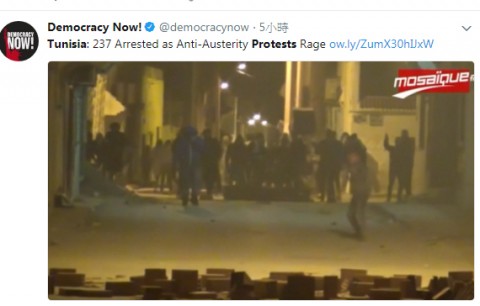 突尼西亞茉莉花革命還魂  抗議新法328人被捕