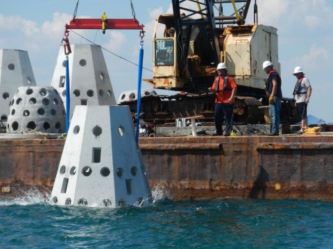 Man-made reefs similar to this will be deployed off Escambia County between now and June, 2019. Photo: Escambia County Marine Resources