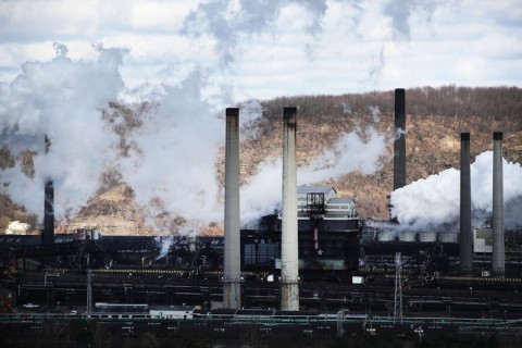 The United States Steel Corporation plant stands in the town of Clairton on March 2, 2018 in Clairton, Pennsylvania. Photo: Spencer Platt/Getty Images