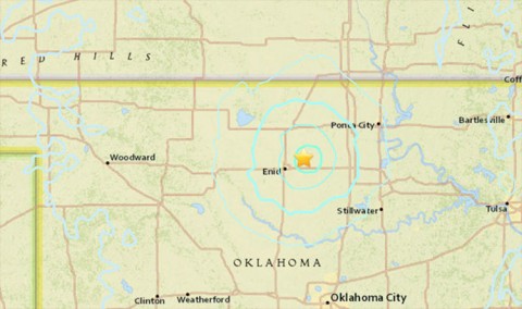 The earthquake occurred at approximately 5.17pm local time. Image: USGS
